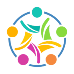Bunte Menschen, die zusammenarbeiten. Logo von Sexpositiv.events
